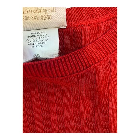 Coldwater Creek Women’s PS Red Sweater Dress Ribbed Long Sleeve EUC - Picture 5 of 9